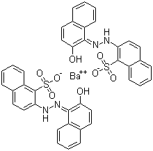 CAS 登录号：1103-38-4, 颜料红 49:1, 2-(2-羟基-1-萘偶氮)-1-萘磺酸钡