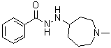 structure of CAS# 110406-94-5, Benzoic acid 2-(hexahydro-1-methyl-1H-azepin-4-yl)hydrazide