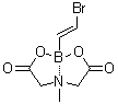 structure of CAS# 1104636-68-1, 2-[(E)-2-溴乙烯基]-6-甲基-1,3,6,2-二氧氮杂硼杂环辛烷-4,8-二酮