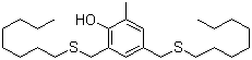 structure of CAS# 110553-27-0, 2-Methyl-4,6-bis(octylsulfanylmethyl)phenol