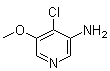 4-氯-5-甲氧基-3-吡啶胺分子结构 (CAS 1105675-66-8)