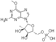 2'-C-Methyl-6-O-methyl-5'-guanylic acid molecular structure (CAS 1106011-28-2)
