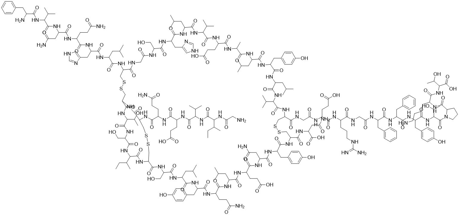 structure of CAS# 11061-68-0, Insulin (human)