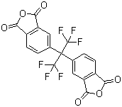 structure of CAS# 1107-00-2, 4,4'-(Hexafluoroisopropylidene)diphthalic anhydride