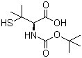 structure of CAS# 110763-40-1, N-Boc-L-(+)-Penicillamine