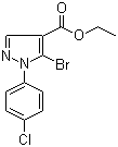 structure of CAS# 110821-40-4, 5-Bromo-1-(4-chlorophenyl)-1H-pyrazole-4-carboxylic acid ethyl ester