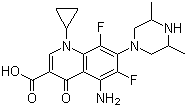 structure of CAS# 110871-86-8, Sparfloxacin