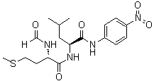 CAS 登录号：111150-07-3, N-甲酰基-L-蛋氨酰-N-(4-硝基苯基)-L-亮氨酰胺