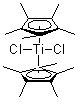 二氯双(五甲基环戊二烯基)钛分子结构 (CAS 11136-36-0)