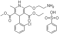 Amlodipine besylate molecular structure (CAS 111470-99-6)