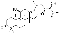 CAS # 1114895-01-0, 25-Anhydroalisol F, (8alpha,9beta,11beta,14beta,16beta,23S,24S)-16,23-Epoxy-11,24-dihydroxy-dammara-13(17),25-dien-3-one