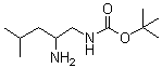 structure of CAS# 1117693-62-5, N-(2-Amino-4-methylpentyl)carbamic acid 1,1-dimethylethyl ester