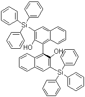 structure of CAS# 111795-33-6, (1S)-3,3'-Bis(triphenylsilyl)[1,1'-binaphthalene]-2,2'-diol