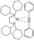 CAS # 111848-25-0, [1,2-Ethanediylbis[dicyclohexylphosphine]][1,1'-(eta2-1,2-ethynediyl)bis[benzene]]platinum