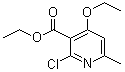 structure of CAS# 111953-15-2, 2-Chloro-4-ethoxy-6-methylnicotinic acid ethyl ester