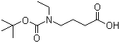 structure of CAS# 1121527-35-2, 4-[[(tert-Butoxy)carbonyl]ethylamino]butanoic acid