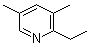 structure of CAS# 1123-96-2, 3,5-Dimethyl-2-ethylpyridine