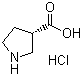 structure of CAS# 1124369-40-9, (S)-吡咯烷-3-甲酸盐酸盐