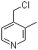 structure of CAS# 112739-36-3, 4-Chloromethyl-3-methylpyridine
