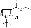 1-叔丁基-5-氯-1H-吡唑-4-羧酸乙酯分子结构 (CAS 112779-13-2)