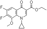 structure of CAS# 112811-71-9, 1-Cyclopropyl-6,7-difluoro-1,4-dihydro-8-methoxy-4-oxo-3-quinolinecarboxylic acid ethyl ester
