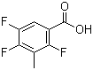 structure of CAS# 112822-85-2, 2,4,5-Trifluoro-3-methylbenzoic acid