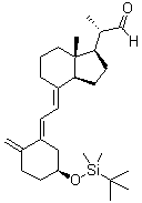 CAS 登录号：112828-12-3, (alphaS,1R,3aS,4E,7aR)-4-[(2E)-[(5S)-5-[[(1,1-二甲基乙基)二甲基硅烷基]氧基]-2-亚甲基环己亚基]亚乙基]八氢-alpha,7a-二甲基-1H-茚-1-乙醛