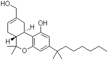 structure of CAS# 112830-95-2, (6aR,10aR)-3-(1,1-Dimethylheptyl)-6a,7,10,10a-tetrahydro-1-hydroxy-6,6-dimethyl-6H-dibenzo[b,d]pyran-9-methanol