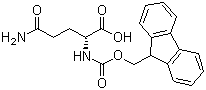 structure of CAS# 112898-00-7, N-[(9H-Fluoren-9-ylmethoxy)carbonyl]-D-glutamine