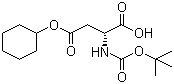 structure of CAS# 112898-18-7, Boc-D-aspartic acid 4-cyclohexyl ester