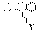 CAS 登录号：113-59-7, 氯普噻吨, 反式-2-氯-9-(3-二甲胺基亚丙基)硫杂蒽, (Z)-N,N-二甲基-3-(2-氯-9H-亚噻吨基)-1-丙胺