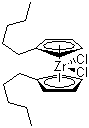 双(戊基环戊二烯)二氯化锆分子结构 (CAS 113040-61-2)