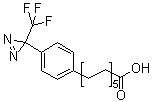 structure of CAS# 113274-80-9, 4-[3-(Trifluoromethyl)-3H-diazirin-3-yl]benzeneundecanoic acid