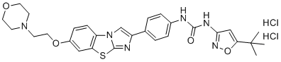 structure of CAS# 1132827-21-4, 奎扎替尼二盐酸盐