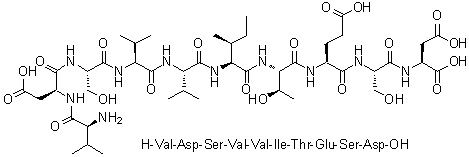 CAS 登录号：1133961-85-9, L-缬氨酰-L-alpha-天冬氨酰-L-丝氨酰-L-缬氨酰-L-缬氨酰-L-异亮氨酰-L-苏氨酰-L-alpha-谷氨酰-L-丝氨酰-L-天冬氨酸