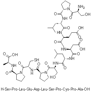 CAS # 1133962-24-9, L-Seryl-L-prolyl-L-leucyl-L-alpha-glutamyl-L-alpha-aspartyl-L-leucyl-L-seryl-L-prolyl-L-cysteinyl-L-prolyl-L-alanine