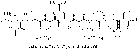 CAS 登录号：1133962-48-7, L-丙氨酰-L-异亮氨酰-L-异亮氨酰-L-alpha-谷氨酰-L-alpha-谷氨酰-L-酪氨酰-L-亮氨酰-L-组氨酰-L-亮氨酸