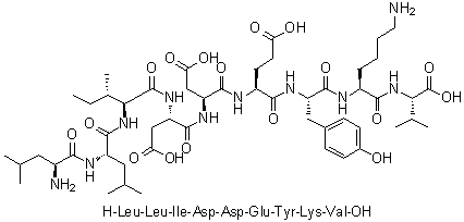 CAS # 1133962-77-2, L-Leucyl-L-leucyl-L-isoleucyl-L-alpha-aspartyl-L-alpha-aspartyl-L-alpha-glutamyl-L-tyrosyl-L-lysyl-L-valine