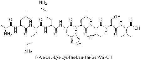 CAS 登录号：1133964-23-4, L-丙氨酰-L-亮氨酰-L-赖氨酰-L-赖氨酰-L-组氨酰-L-亮氨酰-L-苏氨酰-L-丝氨酰-L-缬氨酸