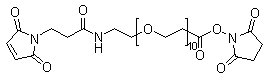 structure of CAS# 1137109-22-8, 37-(2,5-Dihydro-2,5-dioxo-1H-pyrrol-1-yl)-35-oxo-4,7,10,13,16,19,22,25,28,31-decaoxa-34-azaheptatriacontanoic acid 2,5-dioxo-1-pyrrolidinyl ester