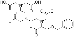 CAS # 113786-33-7, 4-Carboxy-5,8,11-tris(carboxymethyl)-1-phenyl-2-oxa-5,8,11-triazatridecan-13-oic acid, 10-Carboxy-3,6,9-tris(carboxymethyl)-13-phenyl-12-oxa-3,6,9-triazatridecanoic acid, B 19036