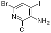 structure of CAS# 1138444-29-7, 6-Bromo-2-chloro-4-iodo-3-pyridinamine
