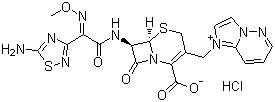 structure of CAS# 113981-44-5, Cefozopran hydrochloride