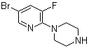structure of CAS# 1141669-85-3, 1-(5-溴-3-氟-2-吡啶基)哌嗪