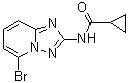 structure of CAS# 1142943-96-1, N-(5-Bromo[1,2,4]triazolo[1,5-a]pyridin-2-yl)cyclopropanecarboxamide