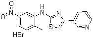 CAS 登录号：1143459-81-7, N-(2-甲基-5-硝基苯基)-4-(3-吡啶基)-2-噻唑胺氢溴酸盐