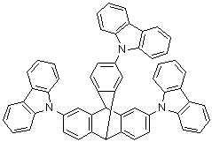 CAS # 1144515-96-7, 9,9',9''-(9,10-Dihydro-9,10[1',2']-benzenoanthracene-2,6,14-triyl)tris-9H-carbazole