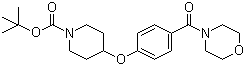 4-[4-(4-Morpholinylcarbonyl)phenoxy]-1-piperidinecarboxylic acid tert-butyl ester molecular structure (CAS 1146080-05-8)