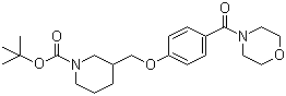 CAS # 1146080-07-0, 3-[[4-(4-Morpholinylcarbonyl)phenoxy]methyl]-1-piperidinecarboxylic acid tert-butyl ester
