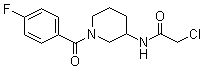 2-氯-N-[1-(4-氟苯甲酰基)-3-哌啶基]乙酰胺分子结构 (CAS 1146080-30-9)